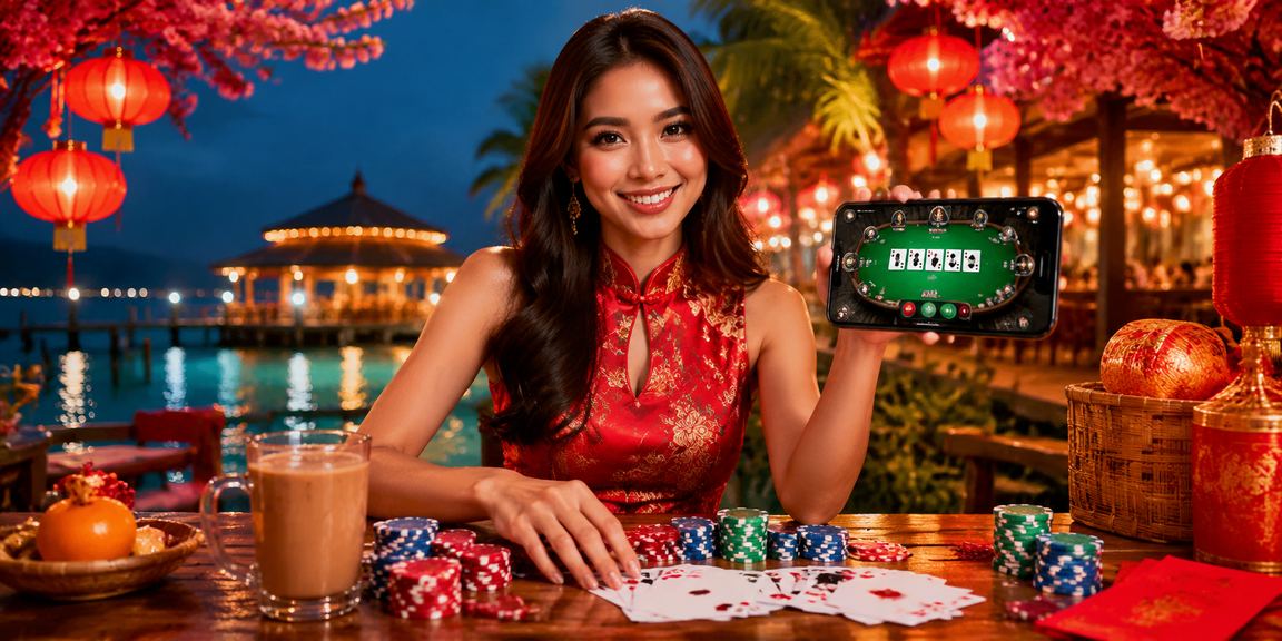 Pemain poker bergaya Melayu di Terengganu sedang bermain permainan meja